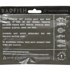 Badfish Baddle Tails -Soft Baits Verkäufe badfish baddletail packaging back