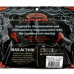 10,000 Fish Saw Craw -Soft Baits Verkäufe sawcraw 10k packaging back